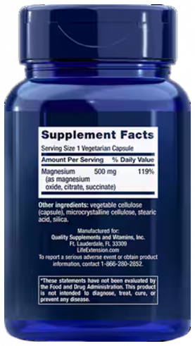 Life Extension Magnesium, Магнезиум, 100 капсул